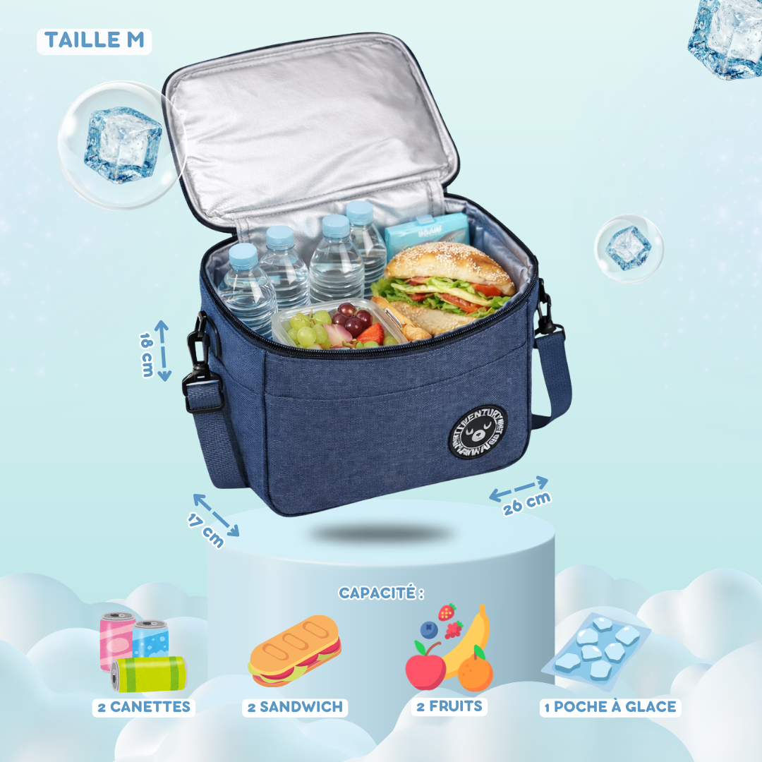 Glacière souple à bandoulière - Fraicheur 24h – Pique-nique, camping et plage